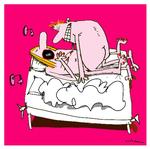 Romantisk. Som Raymond Chandler skriver: »Det første kys er magi. Det andet er intimt. Det tredje er rutine«. Tegning: Jørn Villumsen Tegning: Jørn Villumsen (arkiv) 