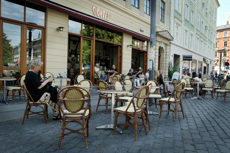 Café Obelix på Vesterbros Torv. SVANE NICOLAI/POLFOTO