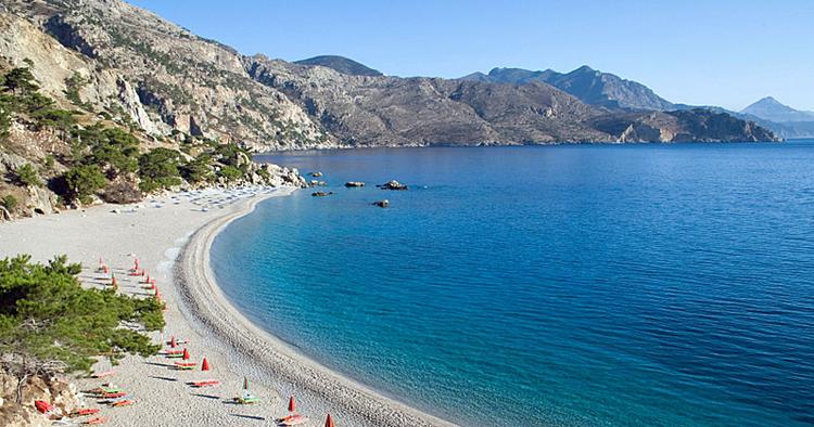 Idyllisk. Apella-stranden på Karpathos er eftersigende en af Europas smukkeste. 