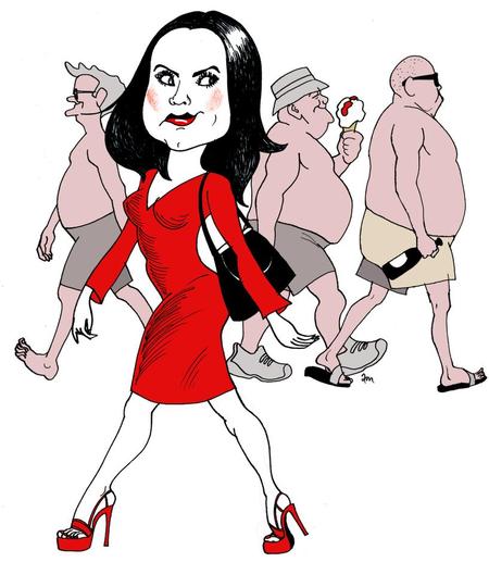 »Hvis vi kvinder gør os smukke for vores egen skyld, bliver vi mumlet liderligt til, piftet af, raget på og alt det andet, som mænd over hele verden føler sig i deres gode ret til.« skriver Leonora Christina Skov 