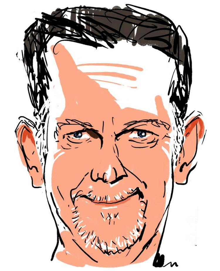 Chefen. Reed Hastings, 52 år, stifter af og direktør for Netflix. Hastings har studeret matematik og computervidenskab og arbejdet som matematiklærer i Swaziland i det sydlige Afrika, inden han i 1990 gik ind i softwarebranchen. Han sidder i bestyrelsen for Facebook og har tidligere siddet i Microsofts bestyrelse. Tegning: Mette Dreyer 