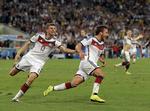 Guldløb. Tysklands Mario Goetze fejrer sit mål til 1-0 i forlænget spilletid i VM-finalen mod Argentina. Felipe Dana/AP