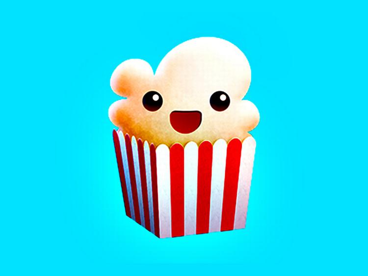 Streaming. Popcorn Time er en af de ulovlige tjenester, som tidligere har voldt problemer for filmbranchen. Illustration: Screendump af Popcorn Times' logo. 