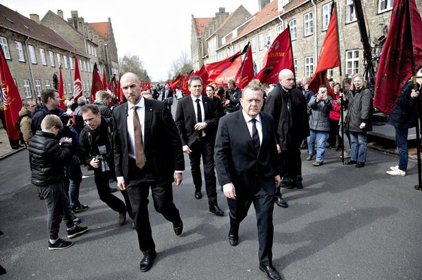 Statsminister, Lars Løkke Rasmussen (V), ankommer til Grundtvigs Kirke. 