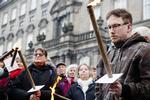 Mindehøjtidelighed for Anker Jørgensen på Christiansborg Slotsplads