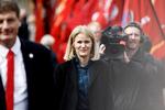 Den tidligere socialdemokratiske statsminister Helle Thorning-Schmidt var også mødt op. 