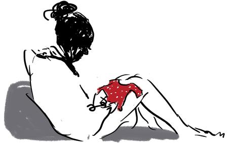 Tegning. Mette Dreyer (arkiv) 