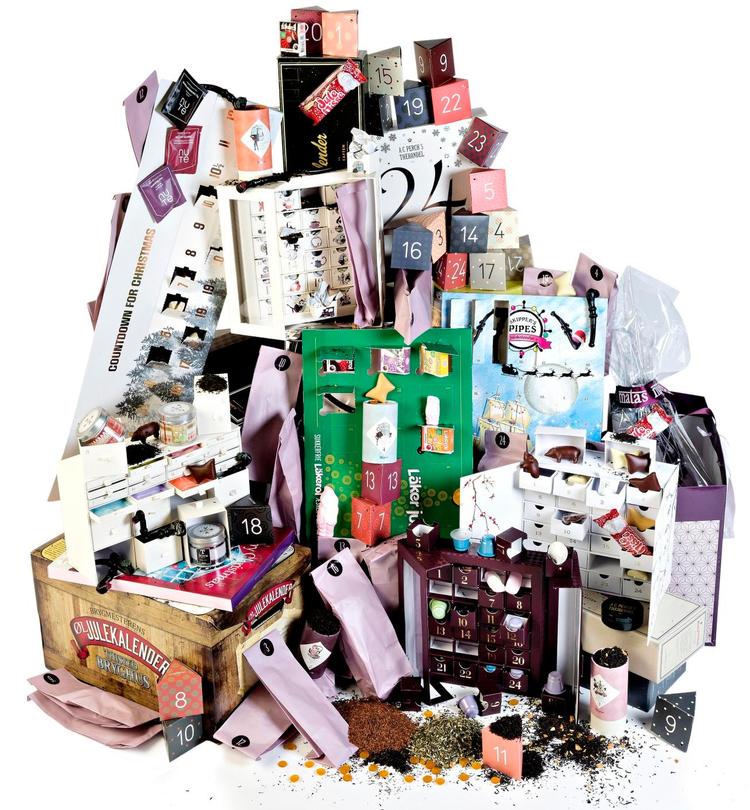 luksusmadvarer. Der er voksenjulekalendere for enhver smag i de danske butikker lige nu. 