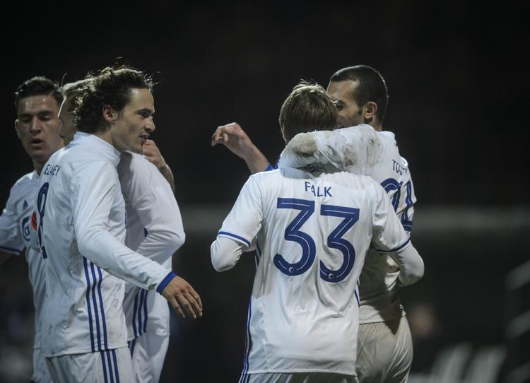 Jubel. 1-0 og videre. FCK møder Viborg hjemme i Parken allerede tirsdag. 