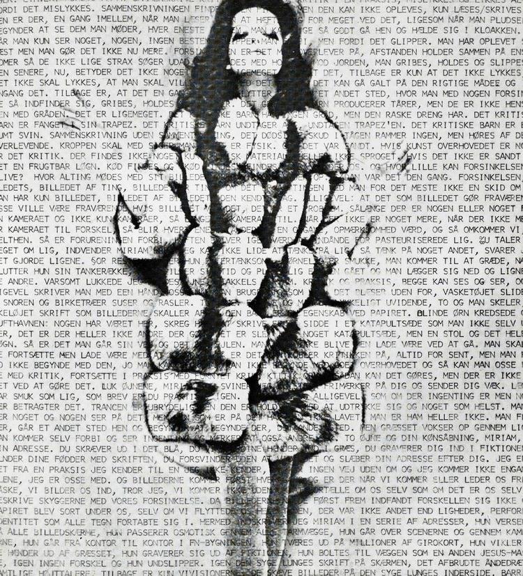 Ordbillede. Udsnit fra originaludgaven af Per Højholts 'Volumen', som blev udgivet i 1974, med Højholts egen illustration. 