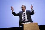 Nigel Farage taler ved konferencen News Xchange