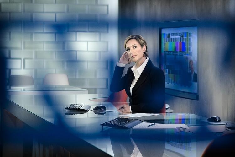 Premiere. Natasja Crone ses her på TV 2 News' første sendedag i 2006. 