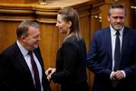 Statsminister Lars Løkke Rasmussen, Socialdemokraternes Mette Frederiksen og udenrigsminister Anders Samuelsen. 