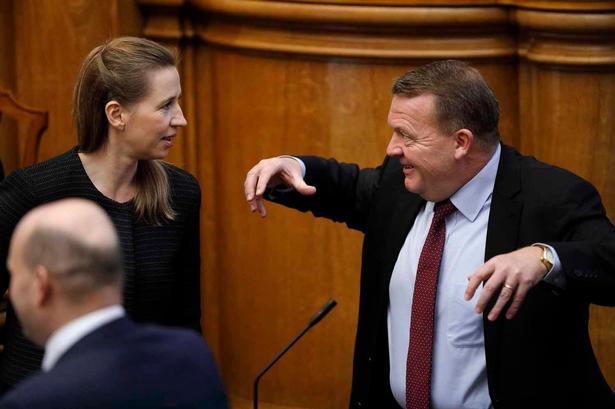 Socialdemokraternes Mette Frederiksen og statsminister Lars Løkke Rasmussen. 