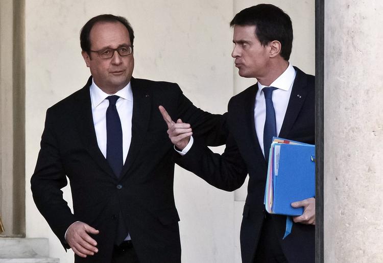 Kandidat. François Hollande skal ikke nyde noget. Men den franske ministerpræsident Manuel Valls (th.) er klar. 