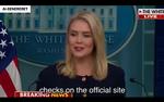 Det Hvide Hus’ pressesekretær, Karoline Leavitt, er en af de  virkelig personer, der bliver misbrugt i falske ai-genererede videoer. Foto: Dokumentation - Skærmdump fra ai-genereret video