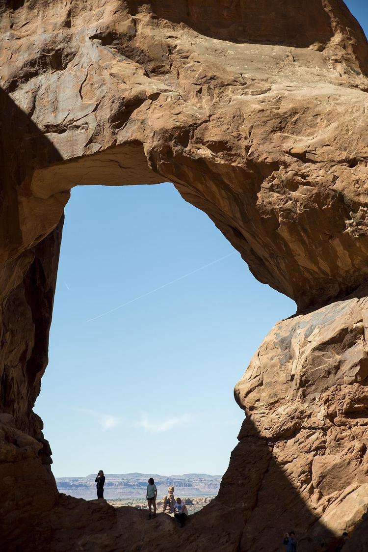 Der er højt til loftet i Arches National Park.  