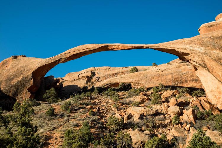 Med sine knap 100 meter er Landscape Arch den længste klippebue i Arches National Park i Utah, USA. I 1991 løsrev et 18 meter stort stykke af klippen sig og faldt ned, så man i dag ikke længere kan gå  helt op under buen. 