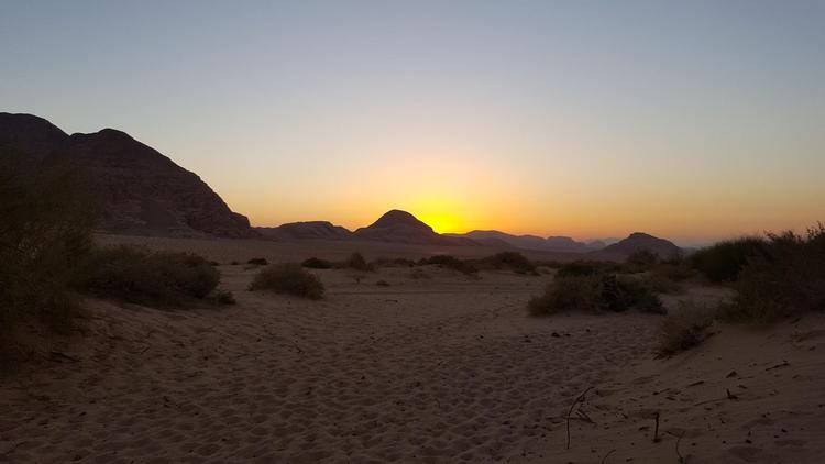Ørkenlandskabet i Wadi Rum er ofte brugt som filmkulisse. Bl.a. da Lawrence of Arabia skulle inds 
