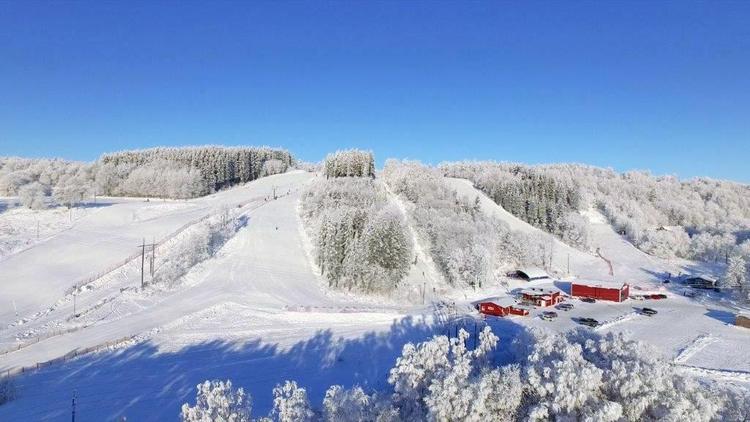 Når natursneen falder ser Falköping Alpin således ud.  