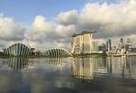 Arkitekturen er en af attraktionerne i Singapore. Her ser man finansdistriktet. 