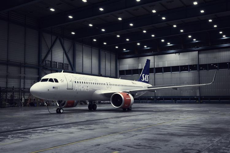 Klar. Det er fly som dette A320neo, der er på vej til SAS' nye baser i London og Malaga. 
