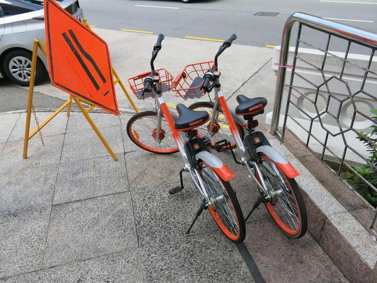 Mobike fra Singapore vil mangedoble antallet af bycykler i Berlin. Fotoet er fra hjembyen. Allan Graubæk