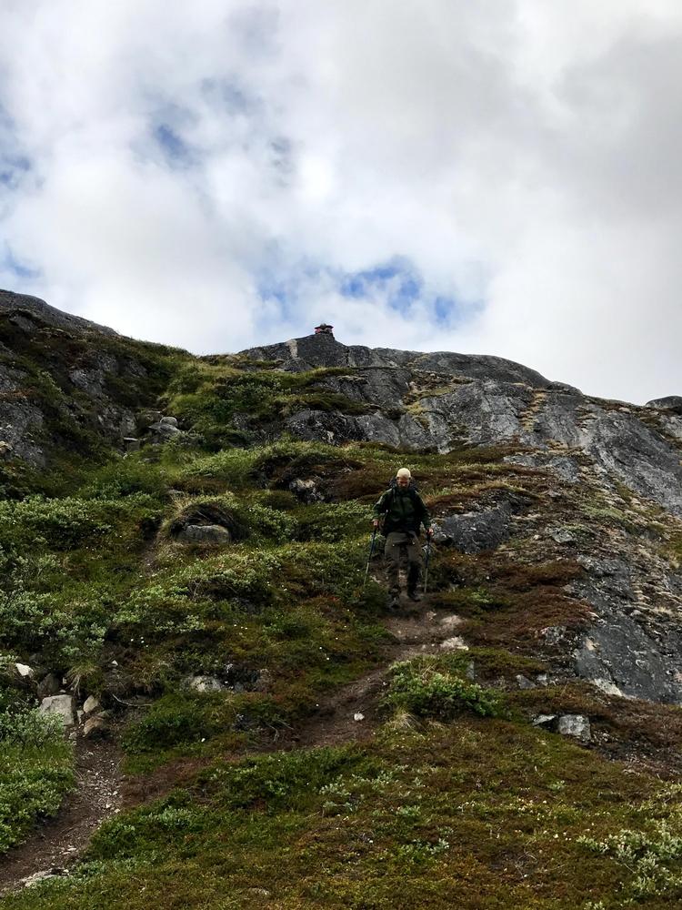 Op- og nedturene er mange og til tider ganske stejle på den kuperede rute ad Nordic Arctic Circle Trail. Bo Fledelius