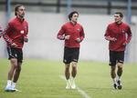 På hver sin måde har Yussuf Poulsen (til venstre), Thomas Delaney (midten) og Andreas Christensen haft succes denne sæson i deres tyske klubber. 
