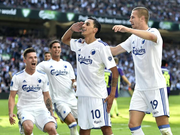 Den græske midtbanespiller Carlos Zeca scorede til 4-2 i sin debut for FC København. 