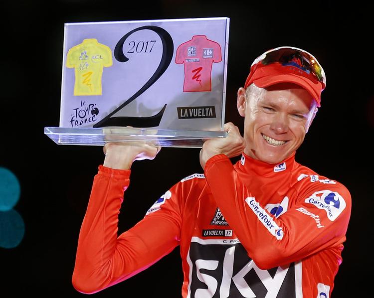 Froome har i år vundet Tour de France og Vueltaen. Nu kan han få karantæne. 
