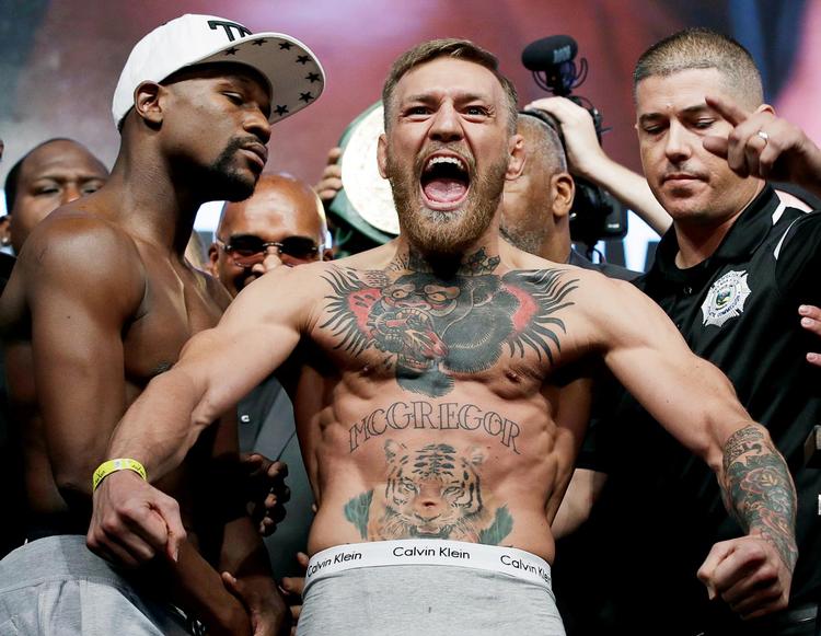  Boksekampen mod Floyd Mayweather placerede Conor McGregor helt i toppen af sportsverdenens hierarki.  Foto: John Locher / AP /AP