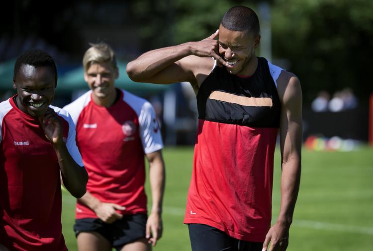 Trods fuld spilletid  i samtlige Huddersfields 38 kampe  i Premier League har Mathias 'Zanka'  Jørgensen masser af fysisk overskud.   Foto: Liselotte Sabroe/Ritzau Scanpix /Ritzau Scanpix