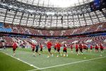På det mægtige Lusjniki Stadion i Moskva vil Danmark spille med ekstra stor påpasselighed i dag for at undgå nederlag mod Frankrig. Foto: Finn Frandsen /POLFOTO